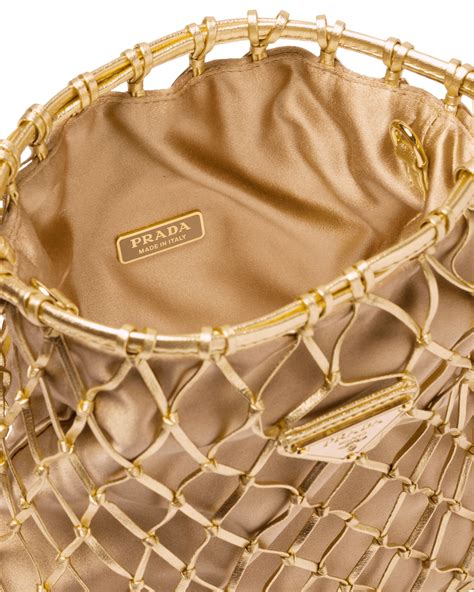 prada gold mesh bag